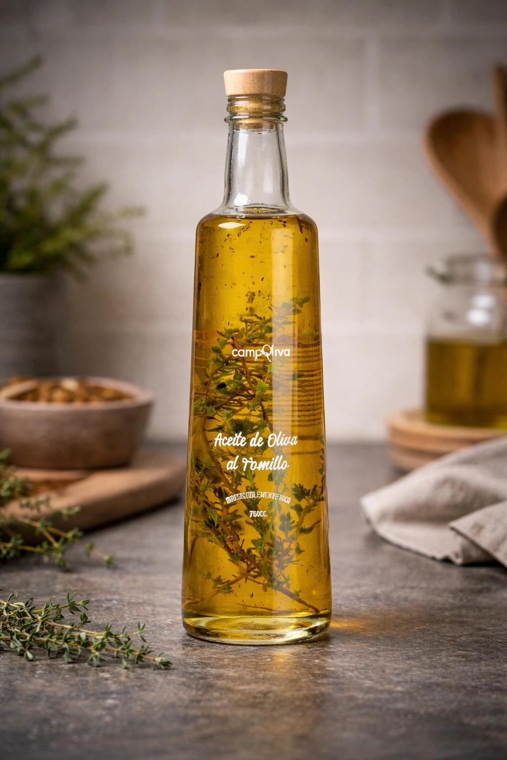 Aceite de Oliva al Tomillo 100% Natural