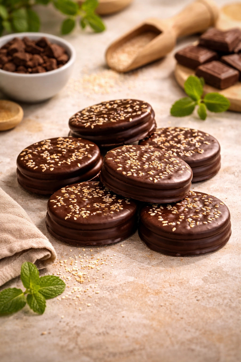 Alfajores Sin Azúcar Chocolate Manjar 6 Unidades
